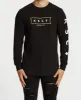 Ruler Cape Back Long Sleeve T-Shirt Jet Black sold by Neverland