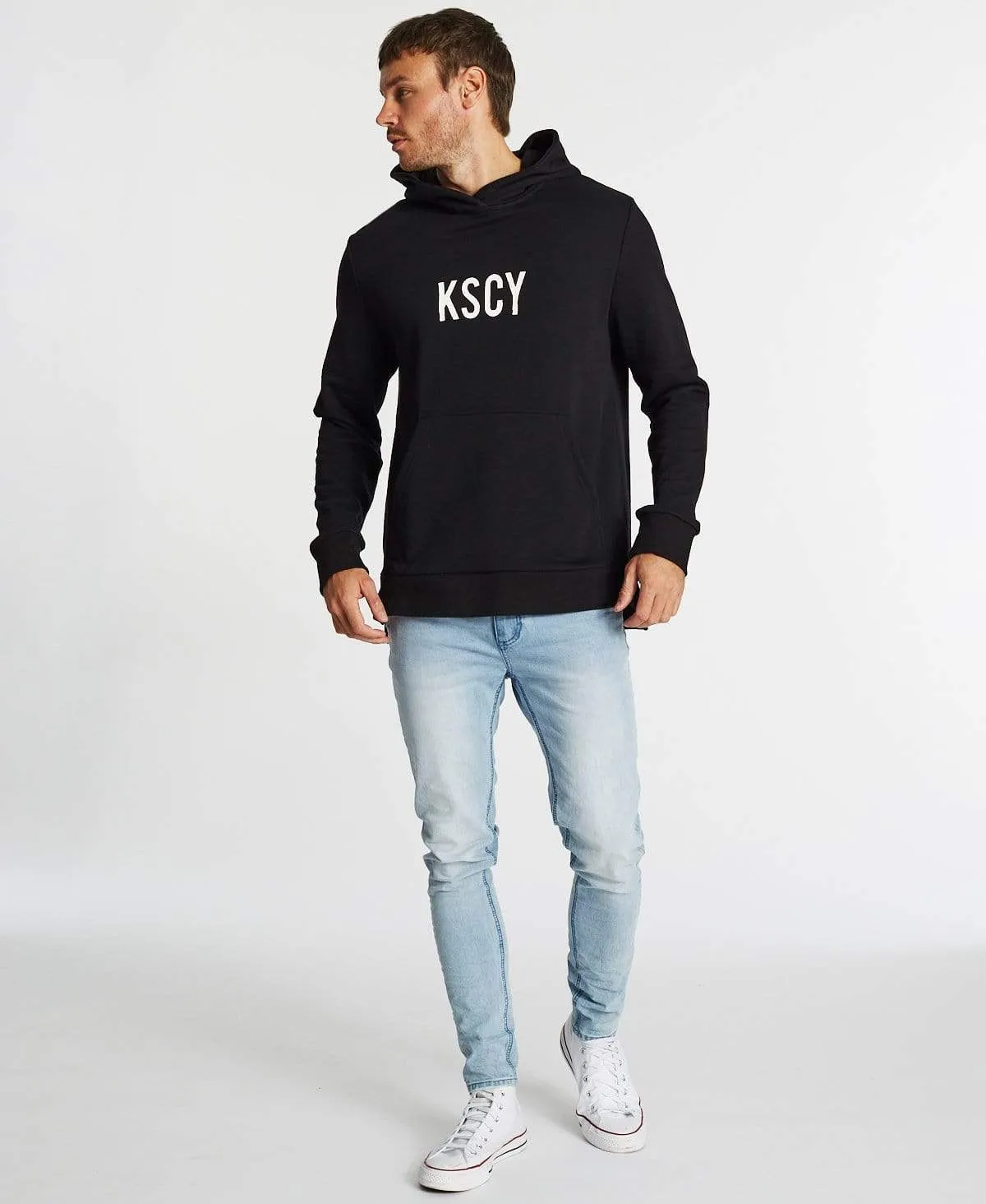 Never Enough Thunder Step Hem Hoodie Jet Black sold by Neverland product image thumbnail 5