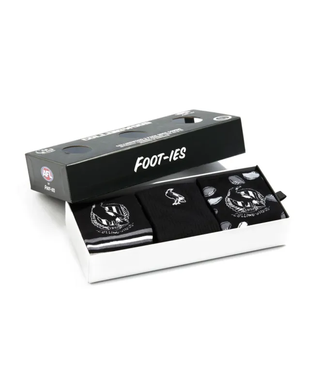 Collingwood Magpies 3 Pack Socks Combo Gift Box sold by Neverland