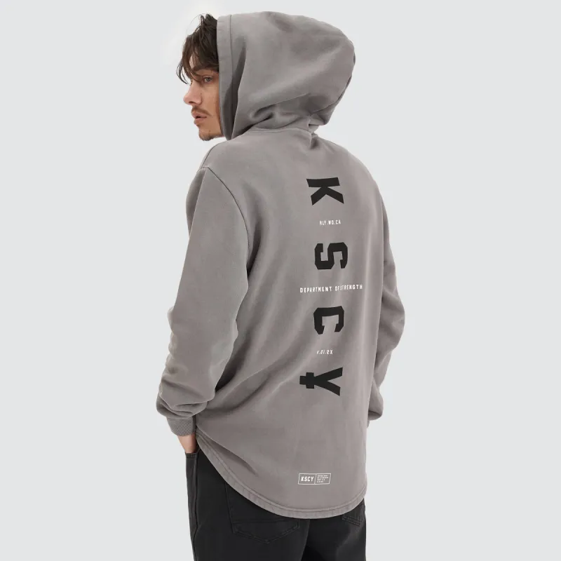 Nexus Heavy Dual Curved Hoodie Pigment Frost Grey sold by Neverland