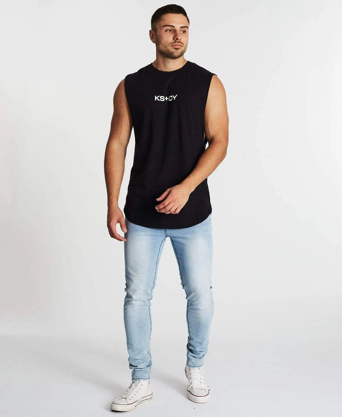 Villains Dual Curved Muscle Tee Jet Black sold by Neverland product image thumbnail 4