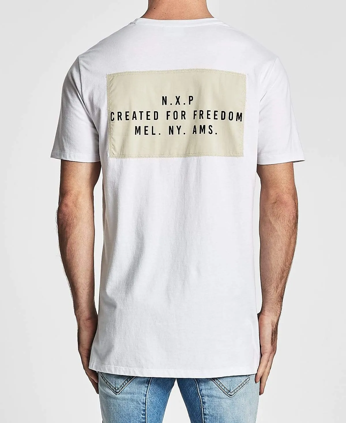 Weekend Hybrid Step Hem T-Shirt White sold by Neverland