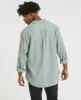 Newport Linen Long Sleeve Shirt Pigment Sage sold by Neverland
