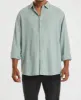 Newport Linen Long Sleeve Shirt Pigment Sage sold by Neverland