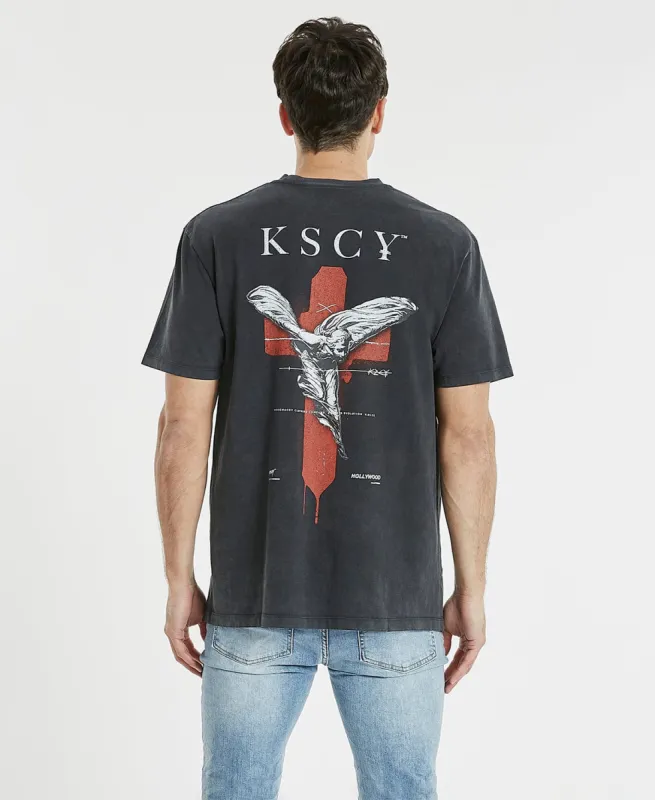 Archangel Relaxed T-Shirt Mineral Black sold by Neverland