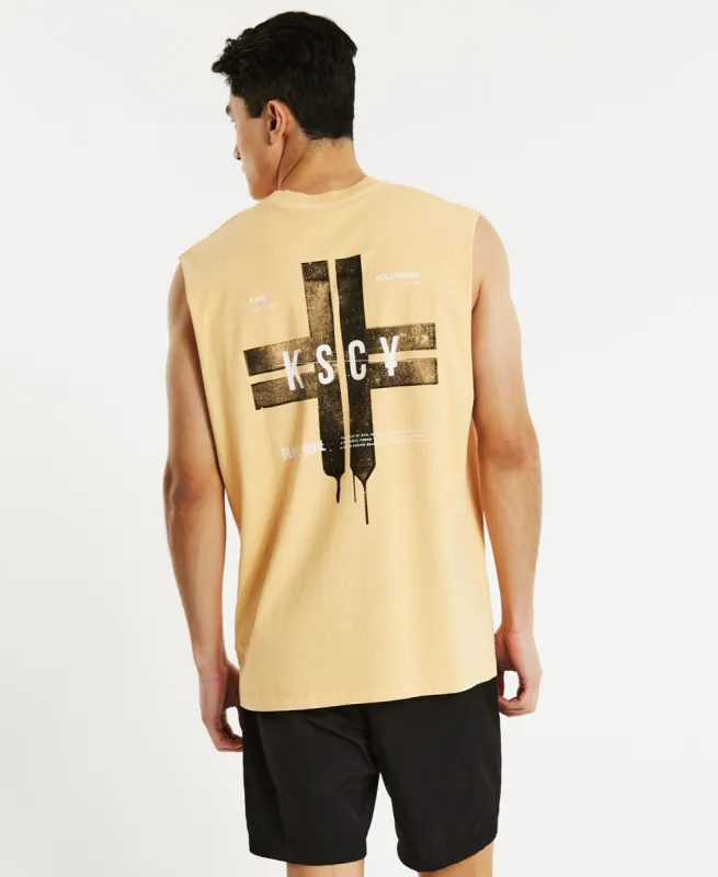 Recognise Relaxed Muscle Tee Pigment Sunburst sold by Neverland