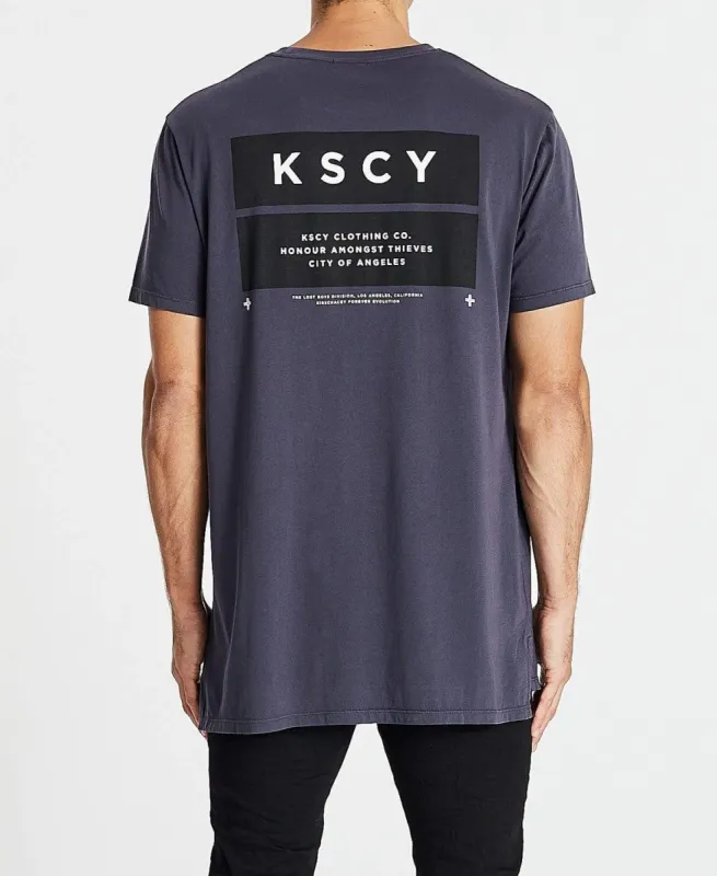 Independent Step Hem T-Shirt Pigment Navy sold by Neverland