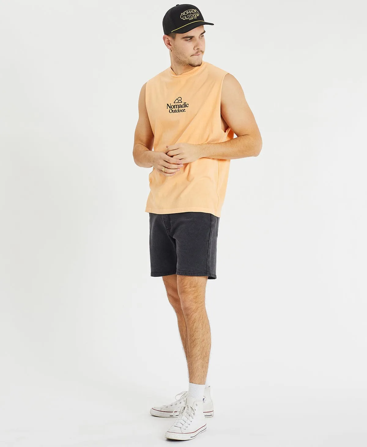 Dune Relaxed Muscle Tee Pigment Peach sold by Neverland product image thumbnail 4