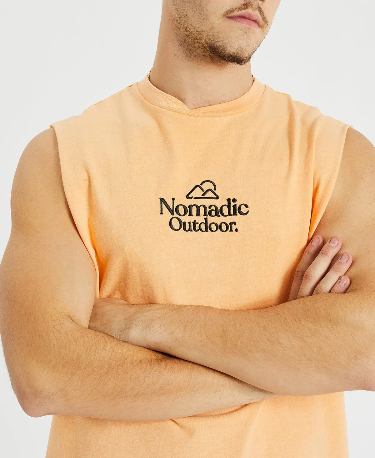 Dune Relaxed Muscle Tee Pigment Peach sold by Neverland product image thumbnail 3