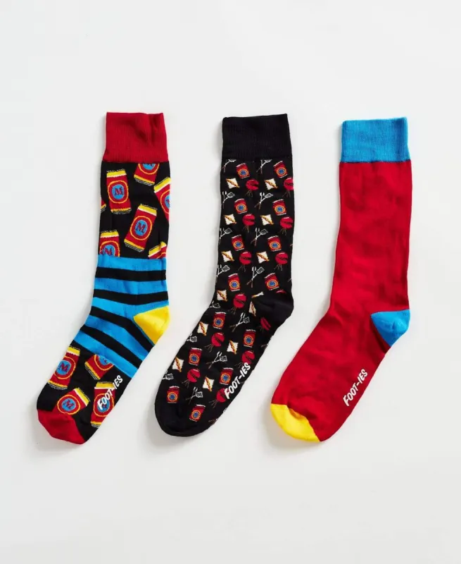 Melbourne Bitter Gift Can 3 Pack Socks Multi Colour sold by Neverland