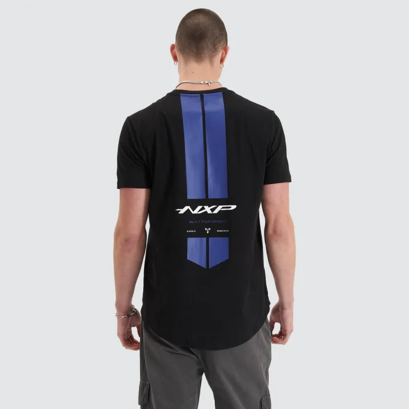 Column Dual Curved Tee Jet Black sold by Neverland