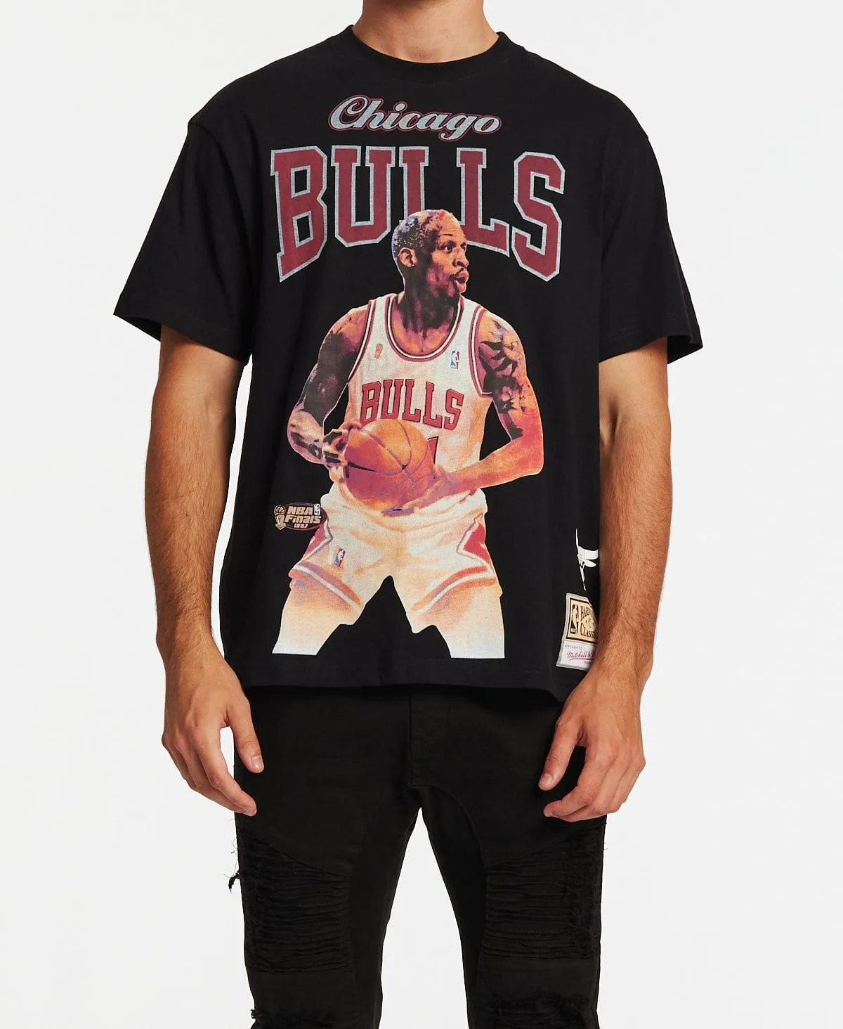 Dennis Rodman Chicago Bulls Jumbotron Legends T-Shirt Black sold by Neverland