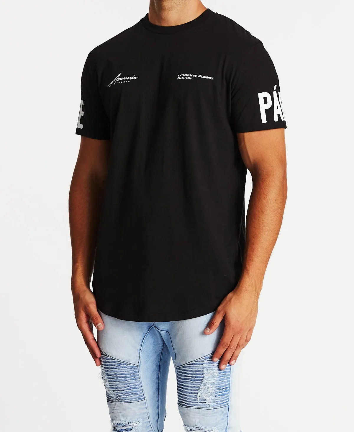 Attraper Dual Curved T-Shirt Jet Black sold by Neverland product image thumbnail 3