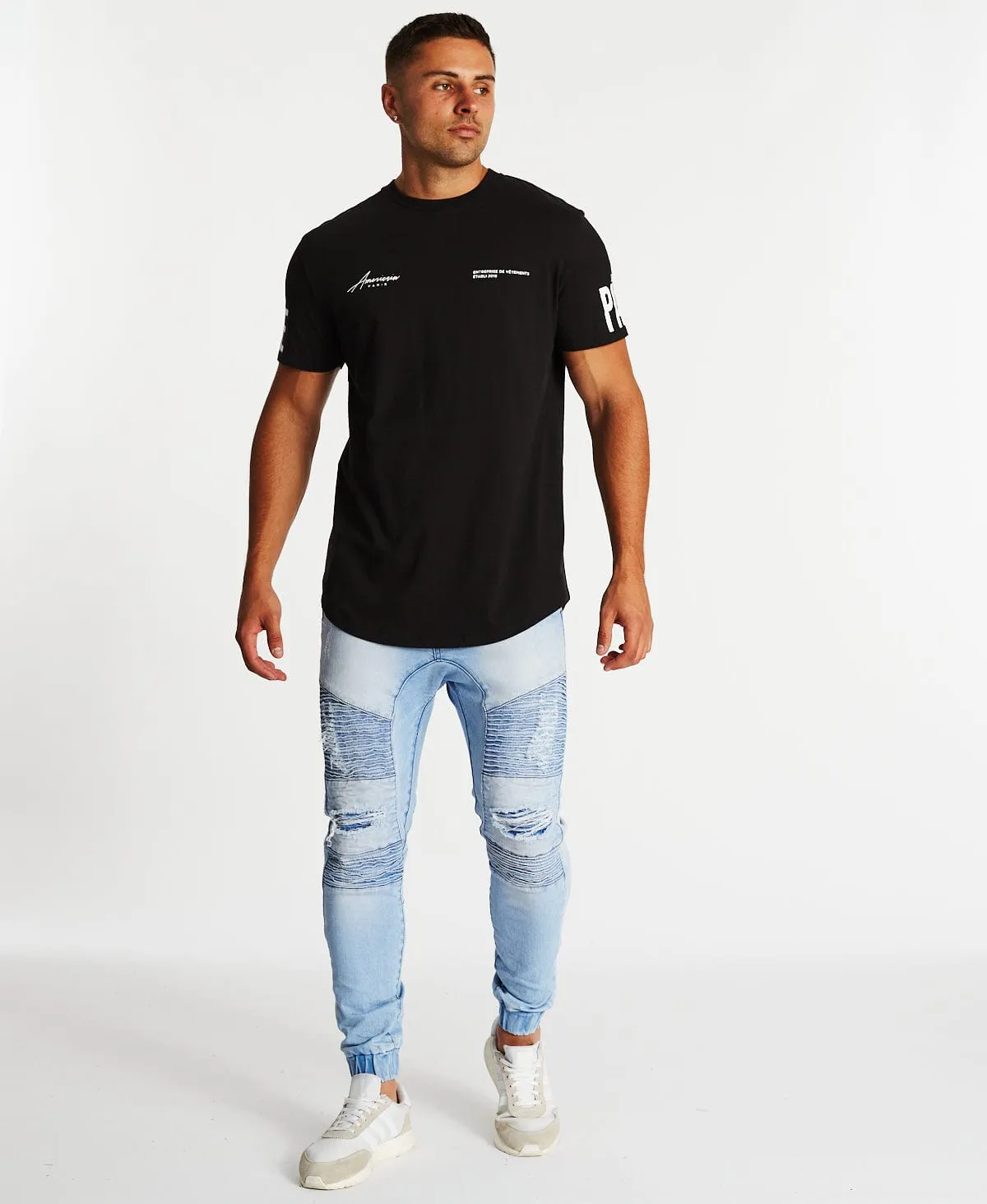 Attraper Dual Curved T-Shirt Jet Black sold by Neverland product image thumbnail 4