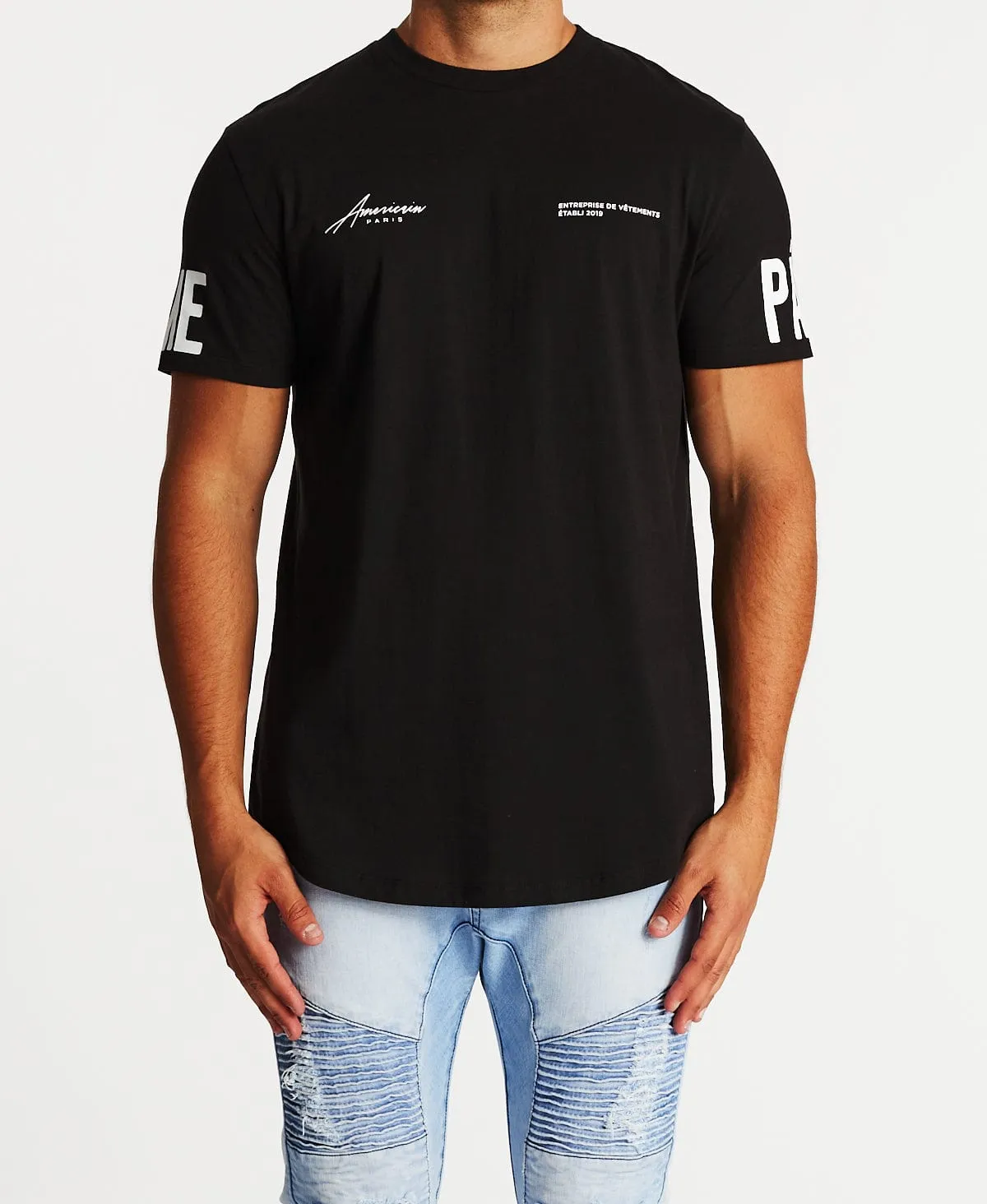 Attraper Dual Curved T-Shirt Jet Black sold by Neverland