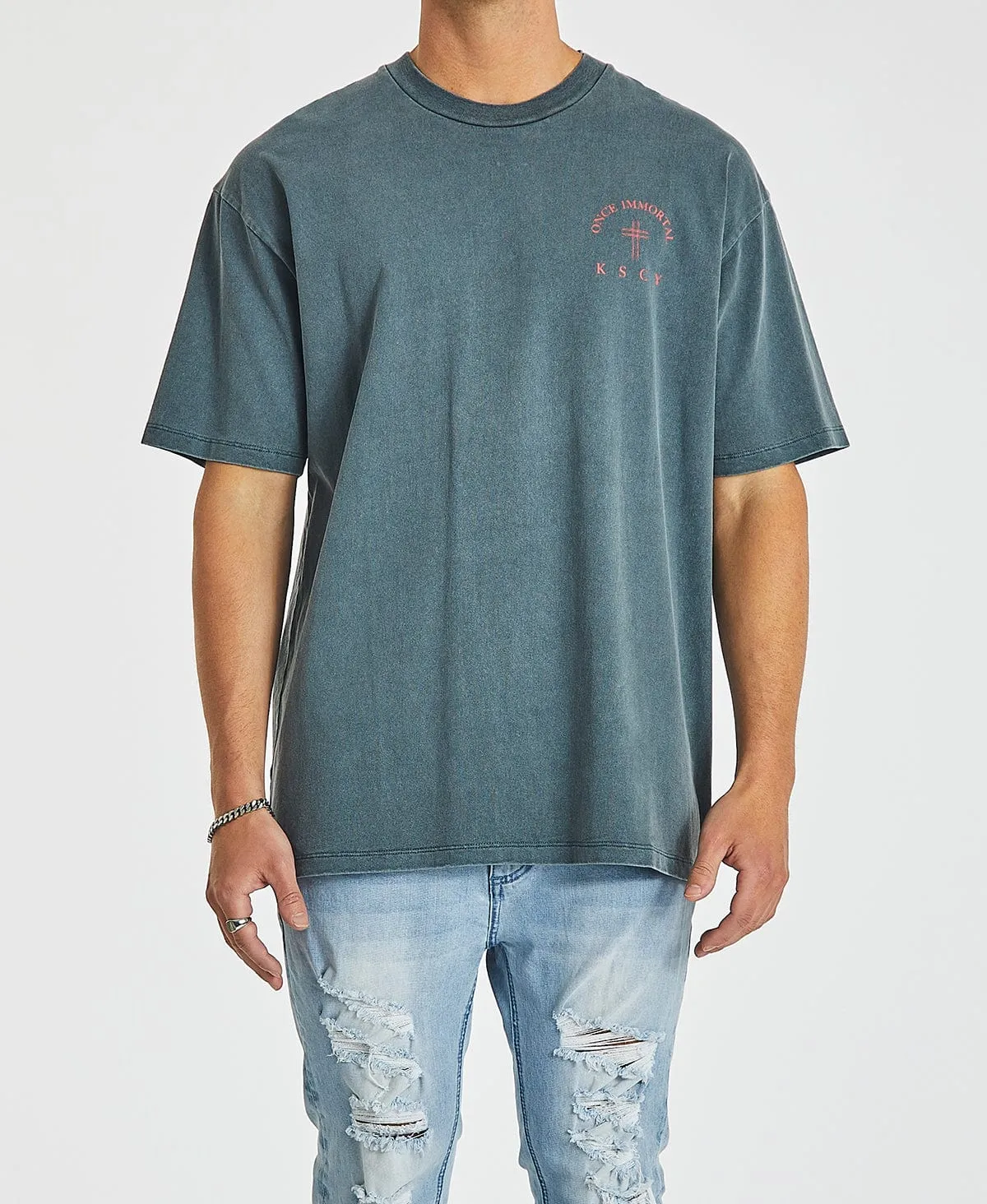 Breaker Box Fit T-Shirt Pigment Carbon Black sold by Neverland product image thumbnail 5