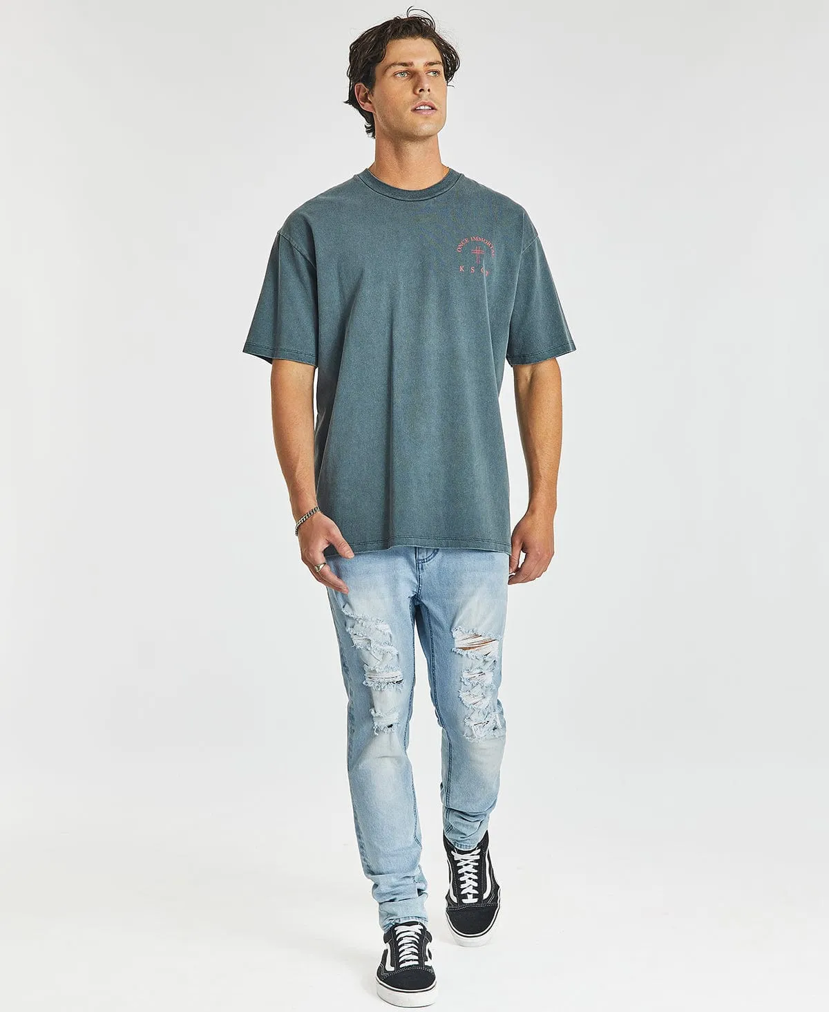 Breaker Box Fit T-Shirt Pigment Carbon Black sold by Neverland product image thumbnail 3