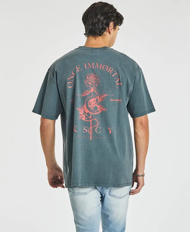 Breaker Box Fit T-Shirt Pigment Carbon Black sold by Neverland