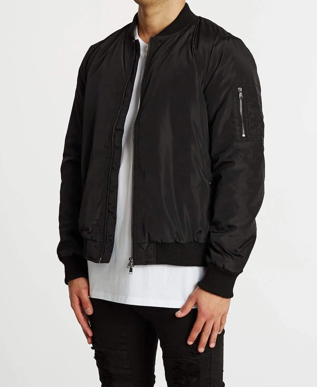 Lassen Bomber Jacket Jet Black sold by Neverland product image thumbnail 3