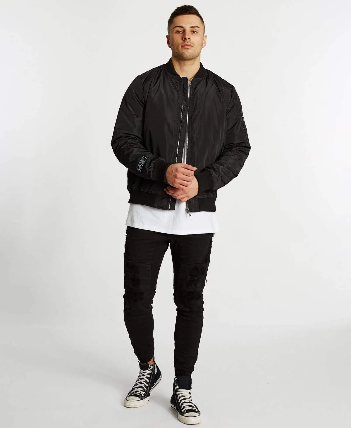 Lassen Bomber Jacket Jet Black sold by Neverland product image thumbnail 4