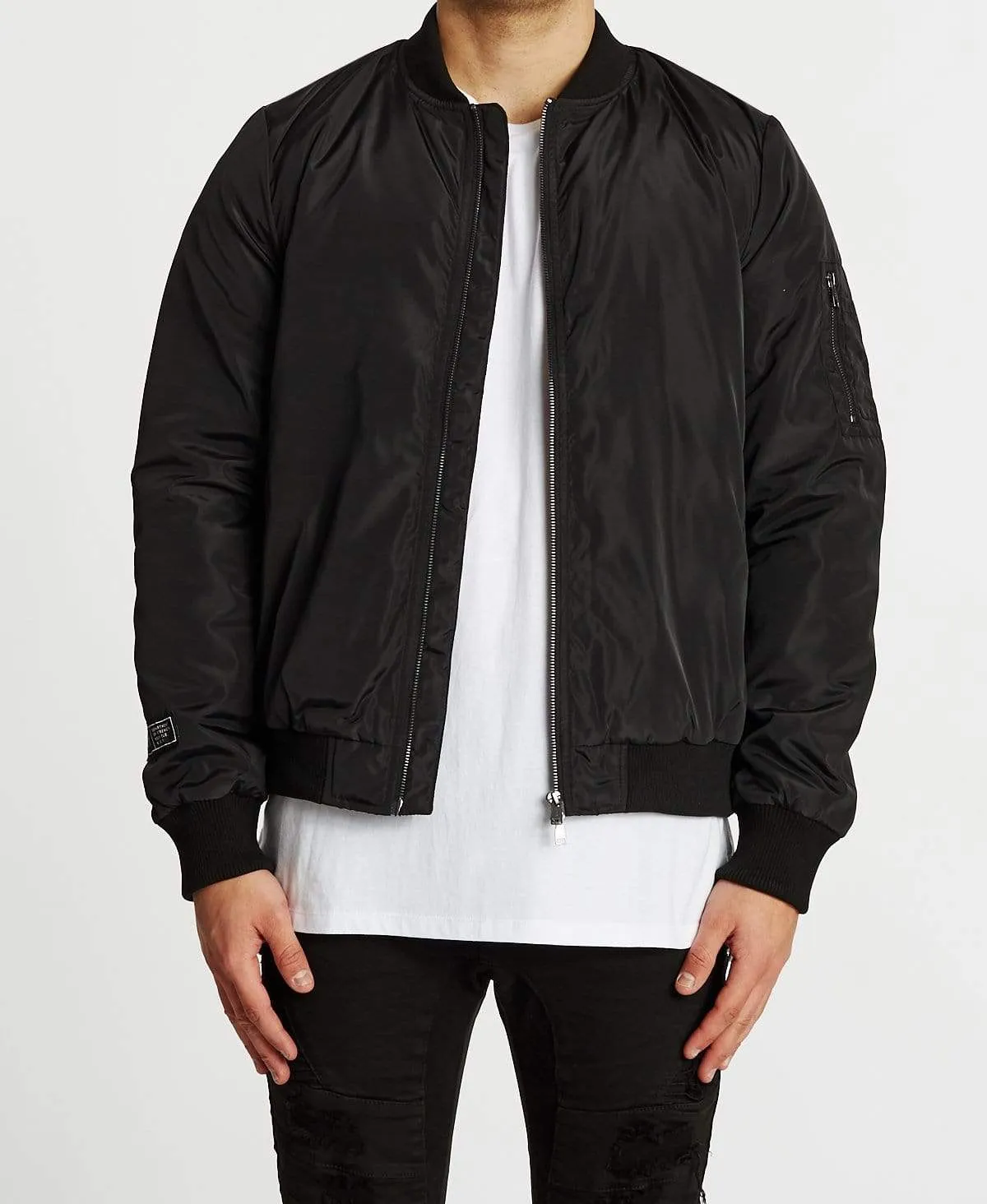 Lassen Bomber Jacket Jet Black sold by Neverland product image thumbnail 2