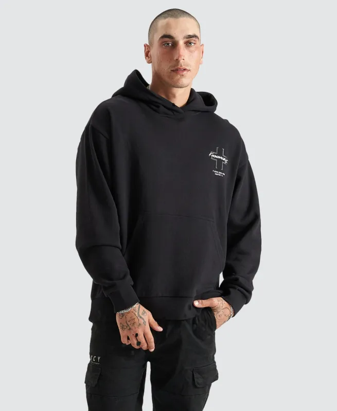 Lugh Relaxed Hoodie Jet Black sold by Neverland