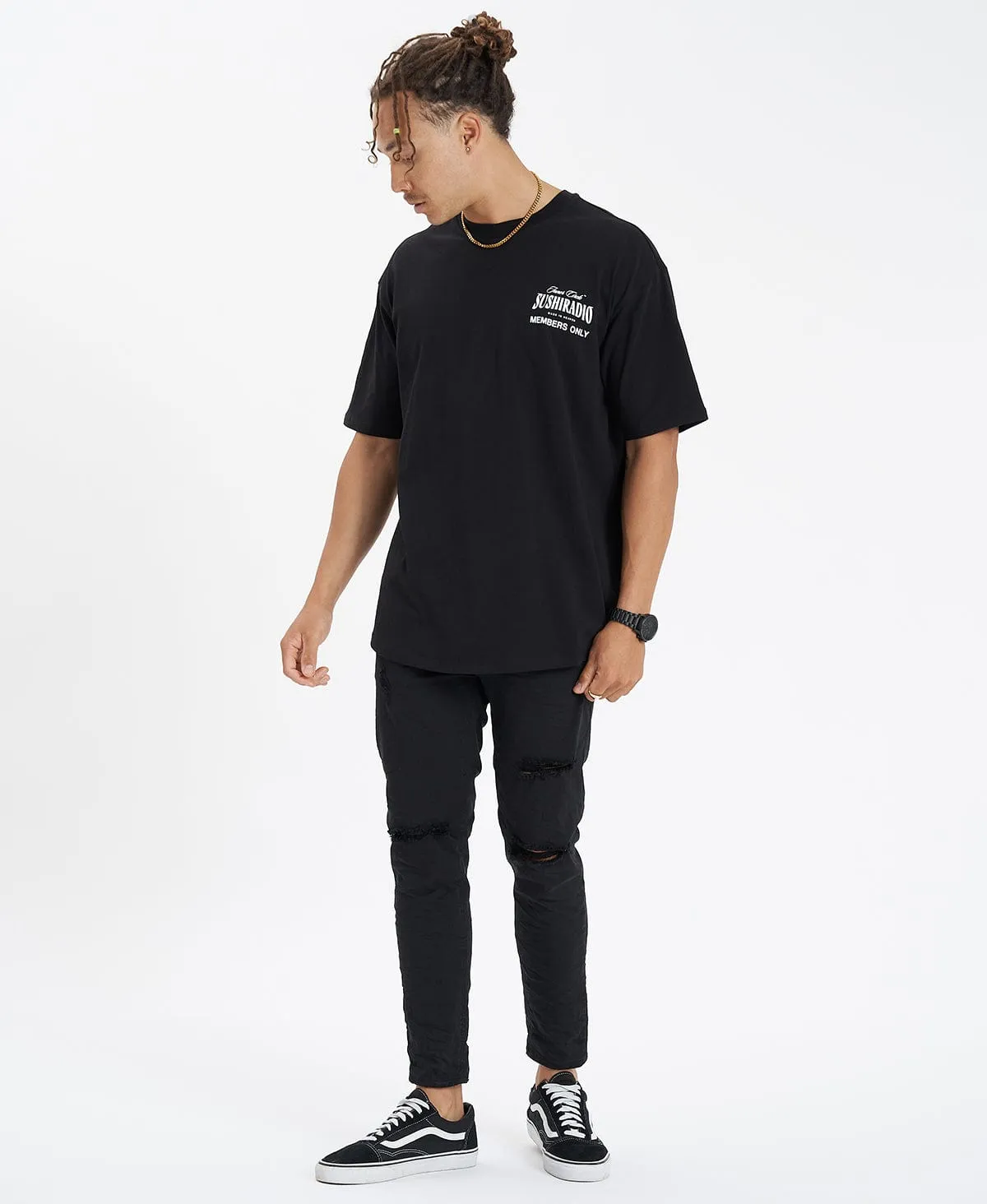 Bridge Box Fit Scoop T-Shirt Jet Black sold by Neverland product image thumbnail 4