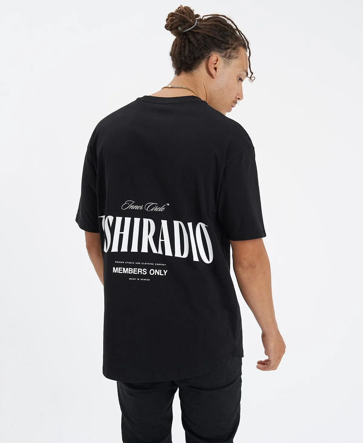 Bridge Box Fit Scoop T-Shirt Jet Black sold by Neverland