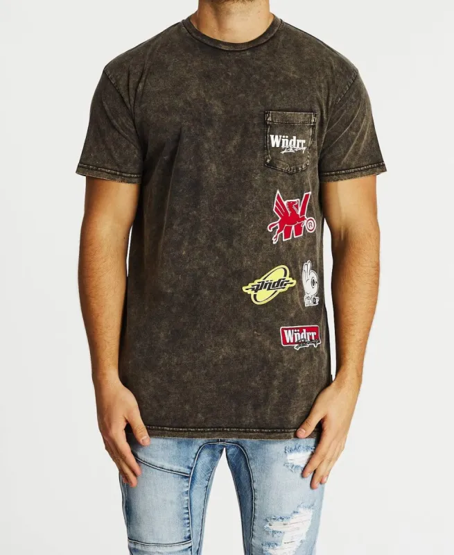 Exceed Pocket T-Shirt Worn Black sold by Neverland