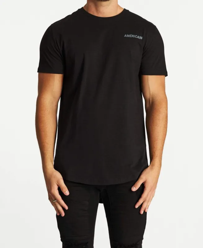 Mechant Dual Curved T-Shirt Jet Black sold by Neverland