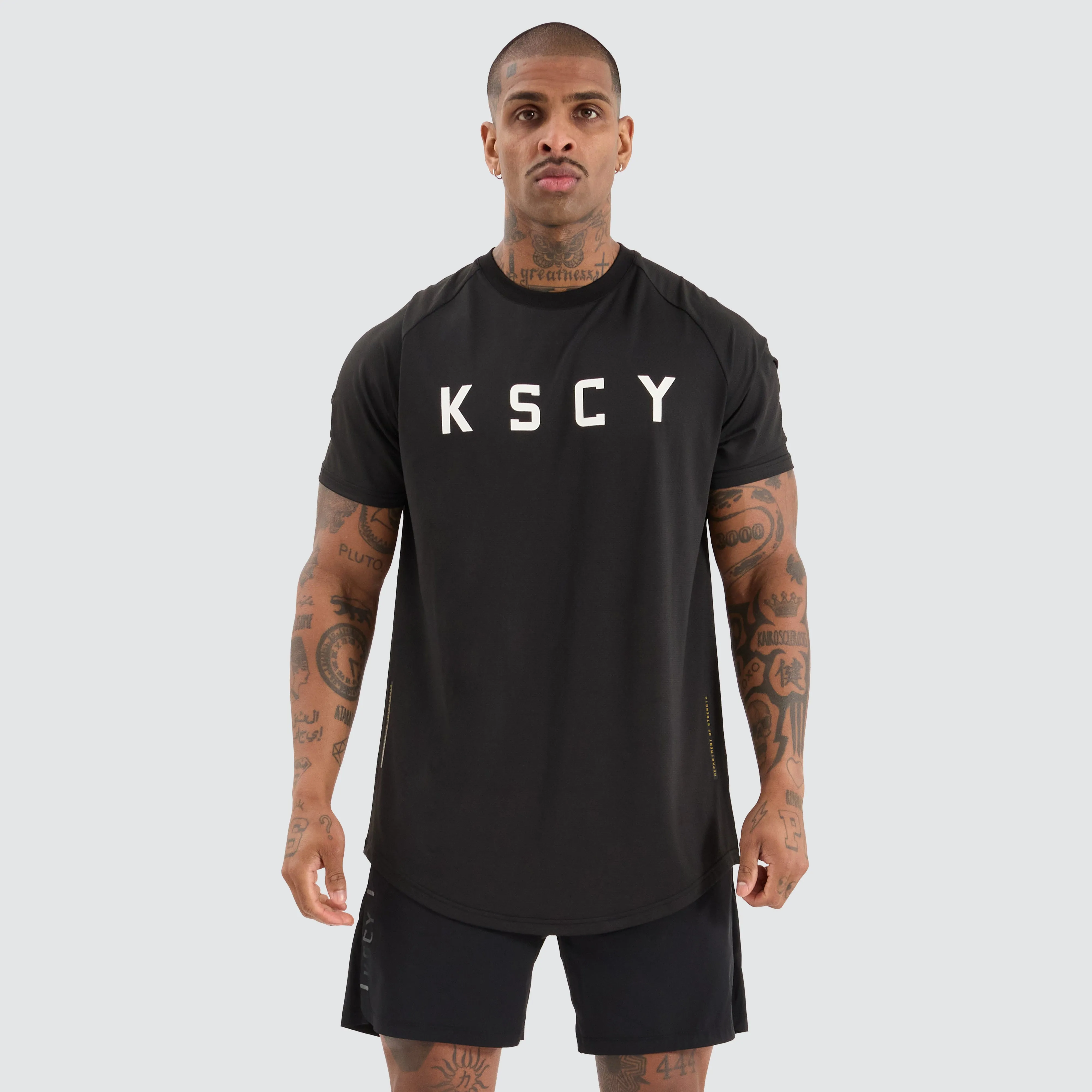 Prime Raglan Dual Curved Tee Jet Black sold by Neverland