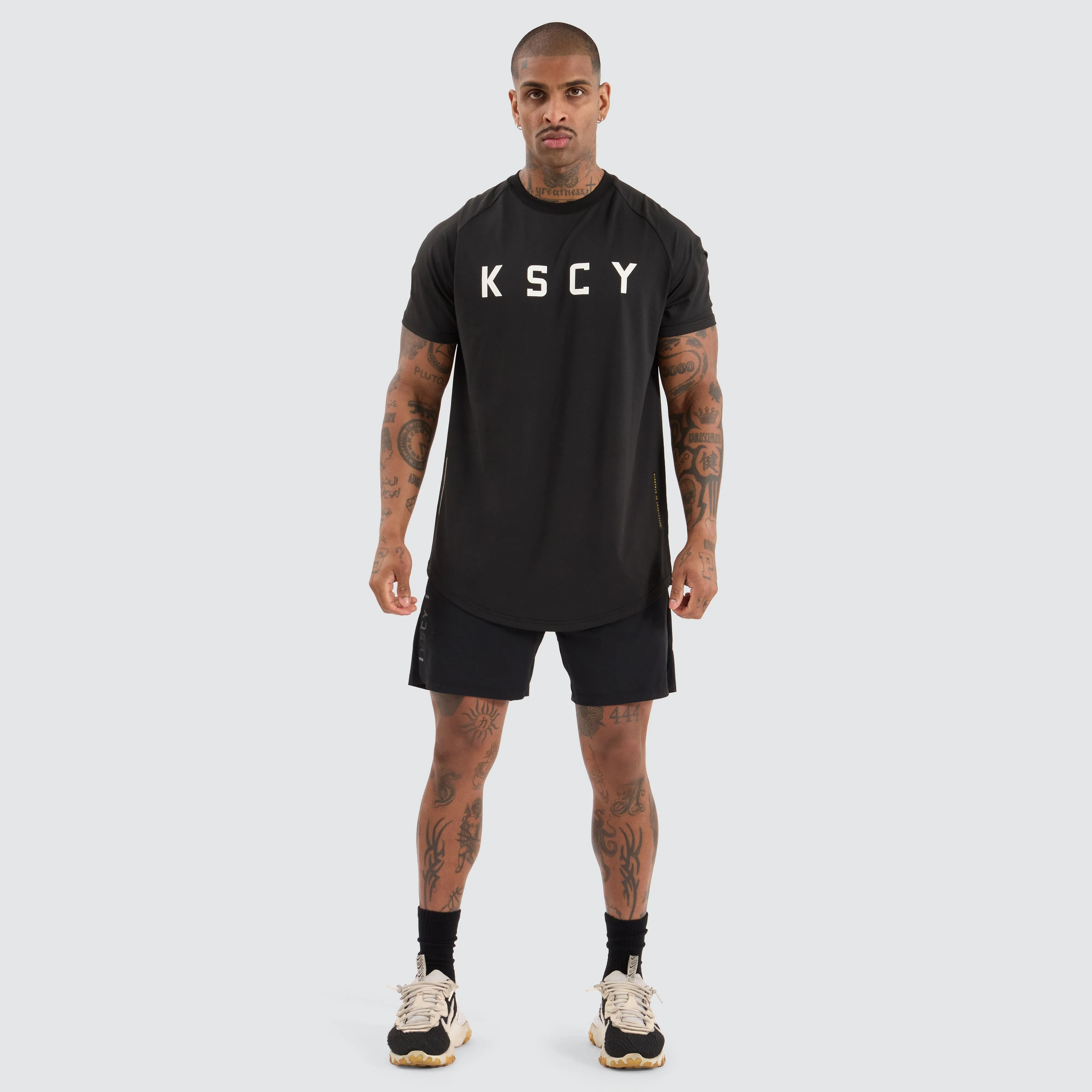Prime Raglan Dual Curved Tee Jet Black sold by Neverland product image thumbnail 4