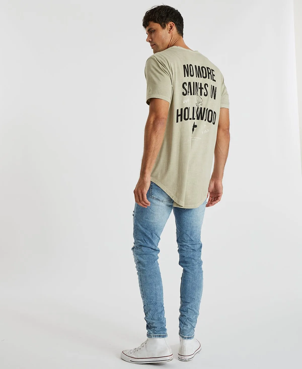 Liar Dual Curved T-Shirt Pigment Oatmeal Neutral sold by Neverland product image thumbnail 5