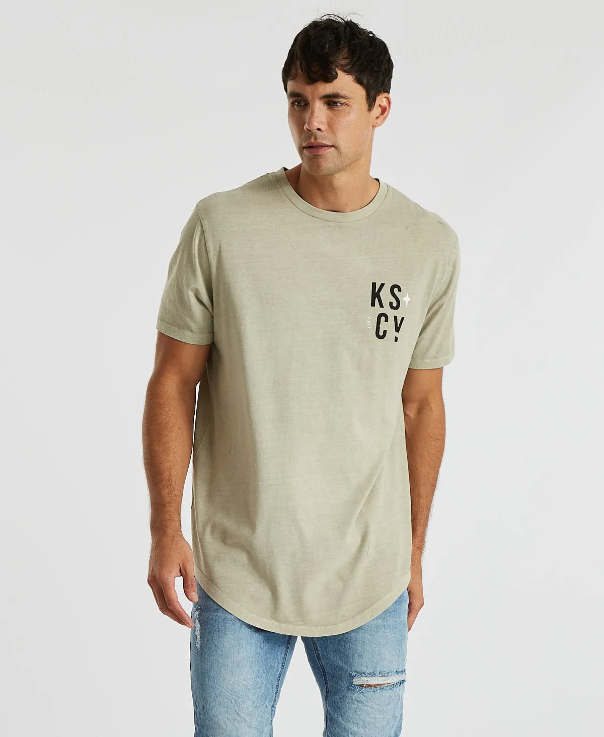 Liar Dual Curved T-Shirt Pigment Oatmeal Neutral sold by Neverland