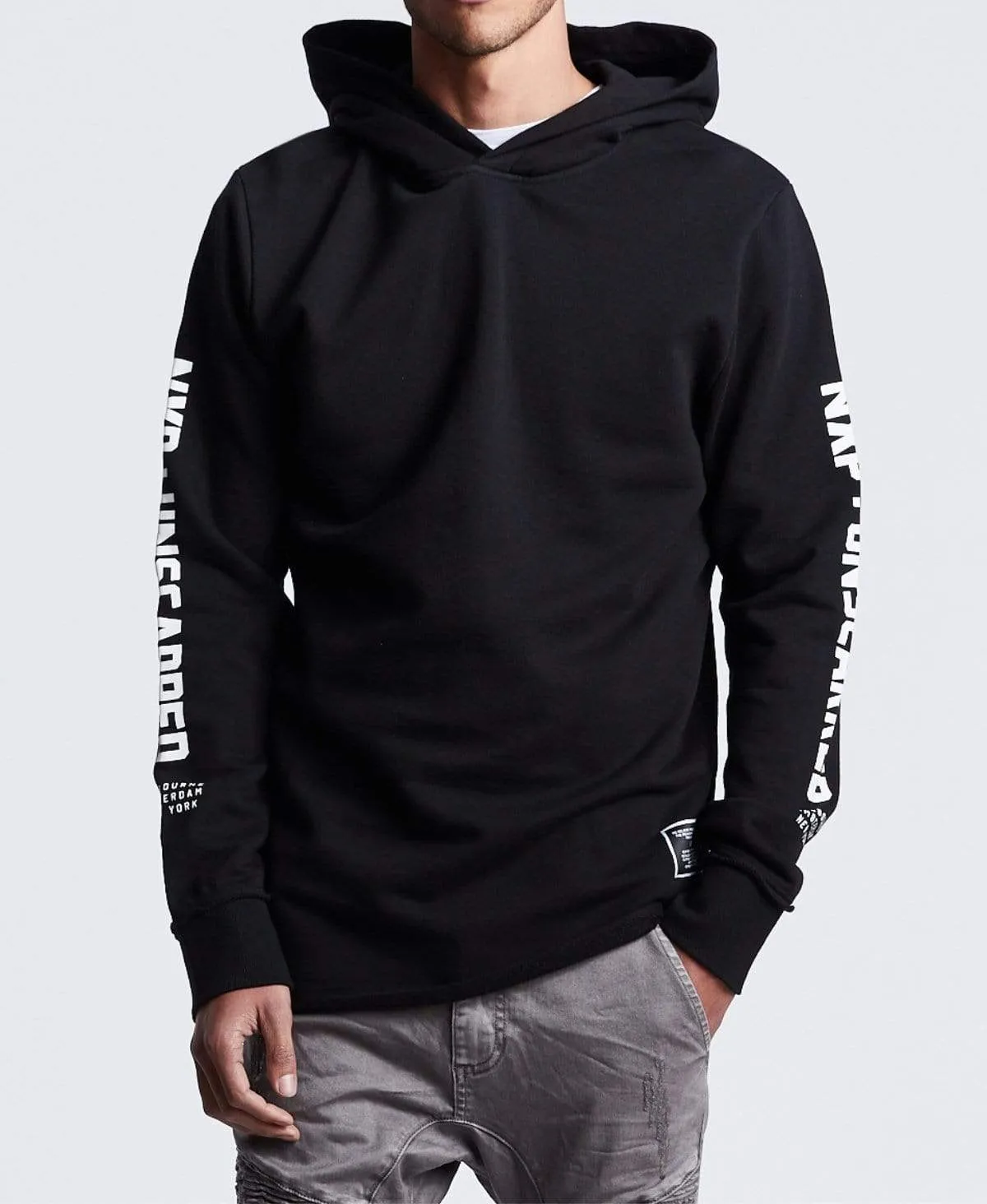 Rock Star Raw Hem Hoodie Jet Black sold by Neverland product image thumbnail 2