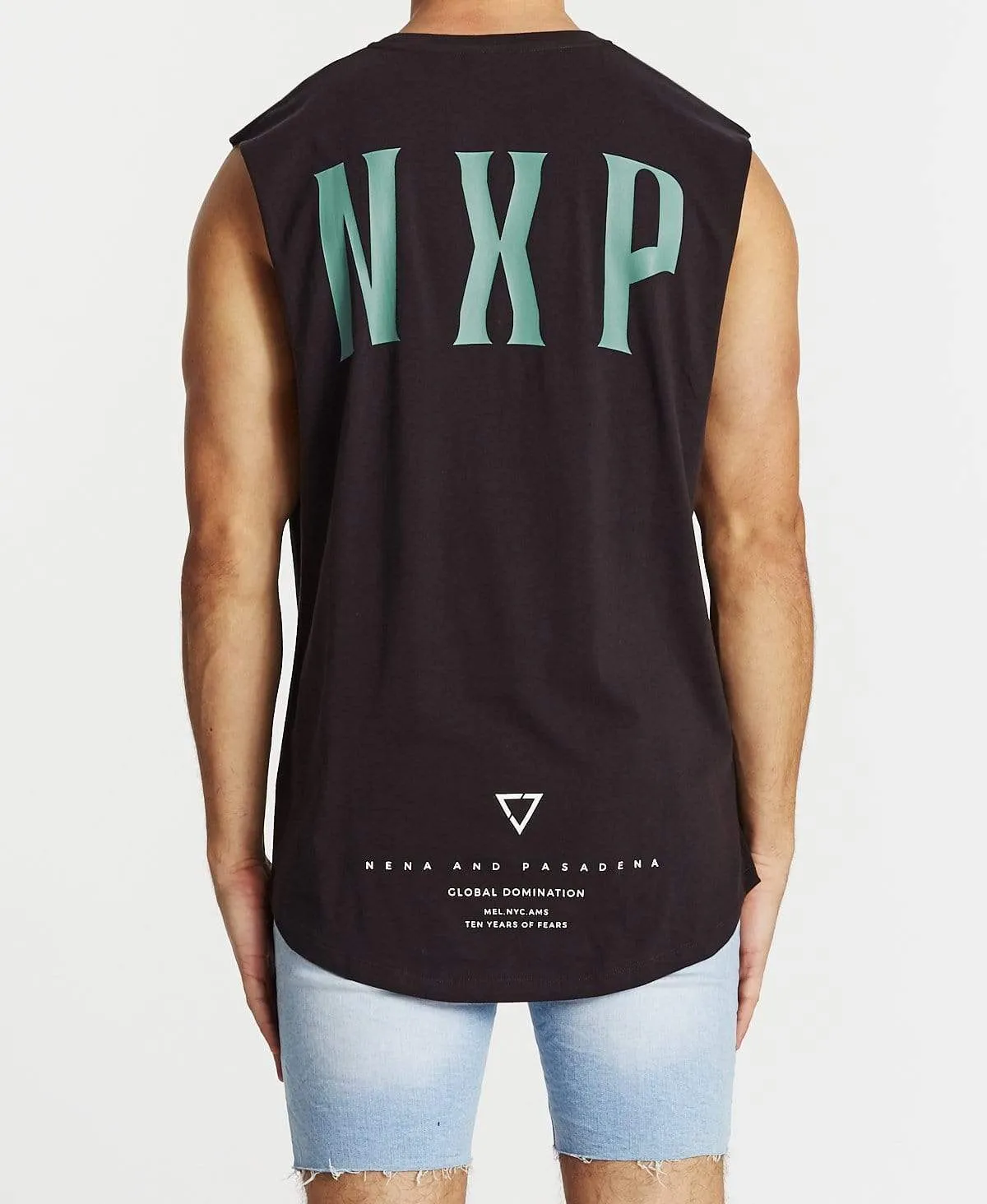 Take Over Scoop Back Muscle Tee Graphite sold by Neverland