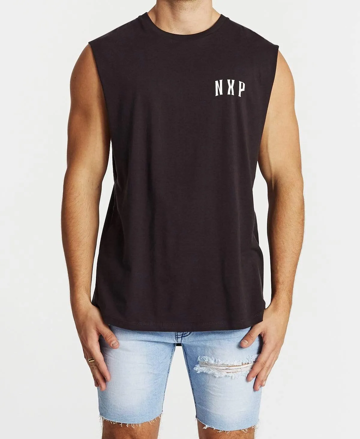 Take Over Scoop Back Muscle Tee Graphite sold by Neverland product image thumbnail 2