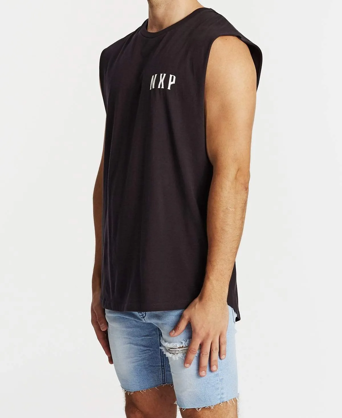 Take Over Scoop Back Muscle Tee Graphite sold by Neverland product image thumbnail 3