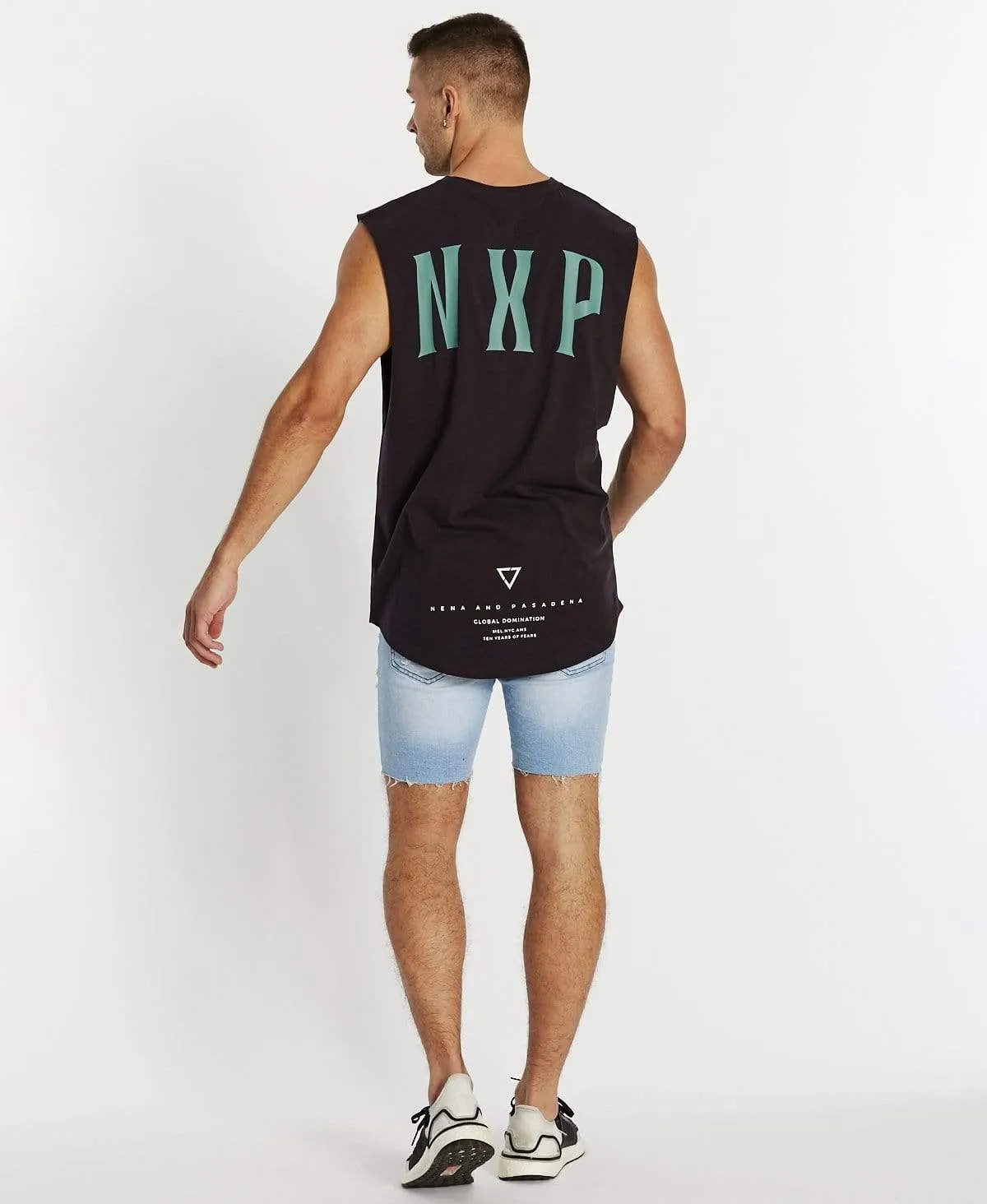 Take Over Scoop Back Muscle Tee Graphite sold by Neverland product image thumbnail 5