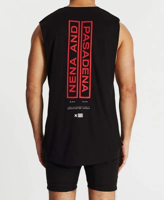 Agile Scoop Back Muscle Tee Jet Black sold by Neverland