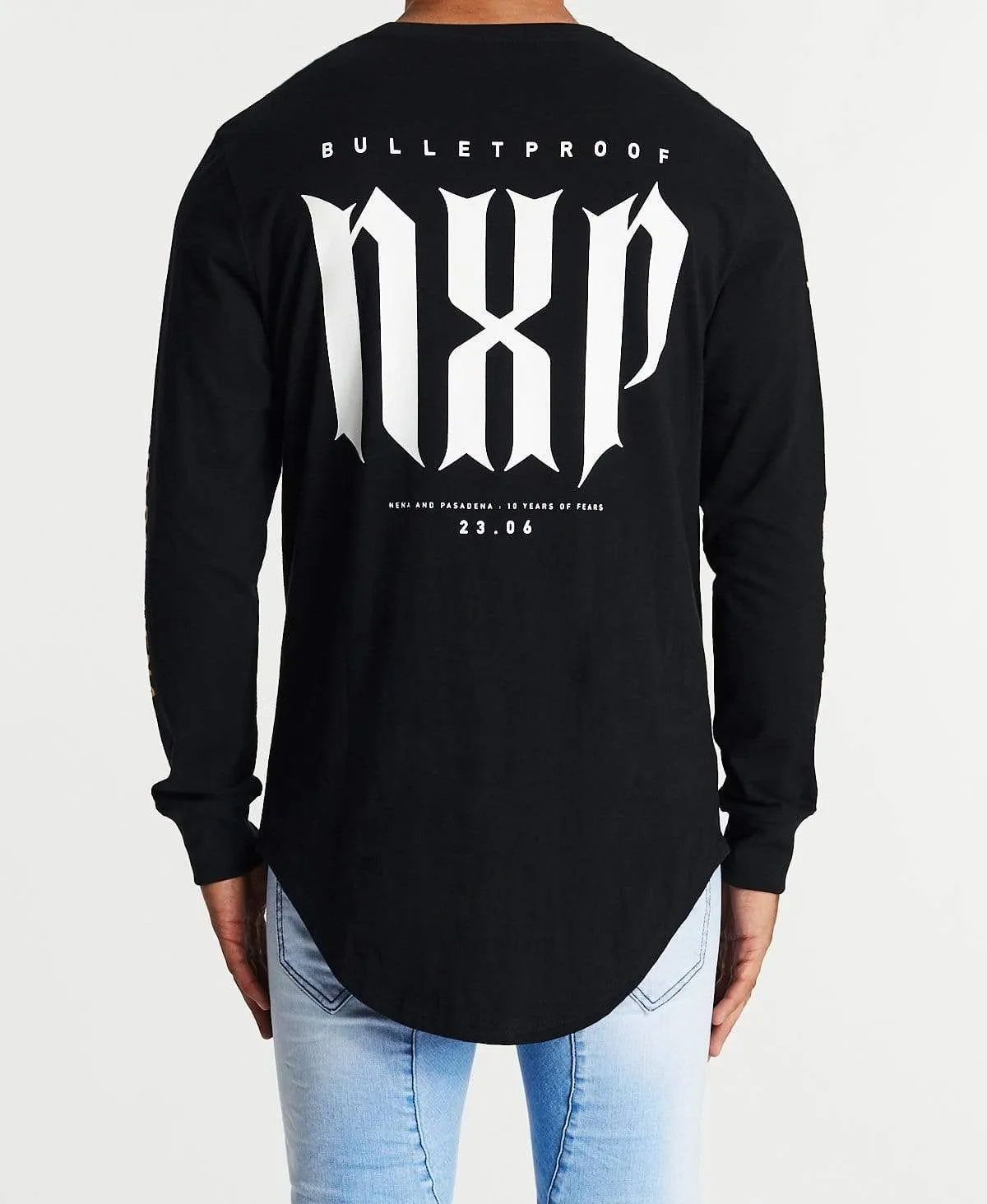 Bulletproof Cape Back Long Sleeve T-Shirt Jet Black sold by Neverland