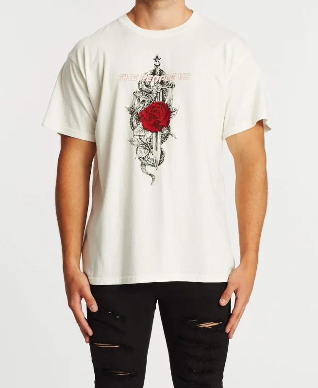 Snake Dagger Vintage Box T-Shirt Vintage White sold by Neverland
