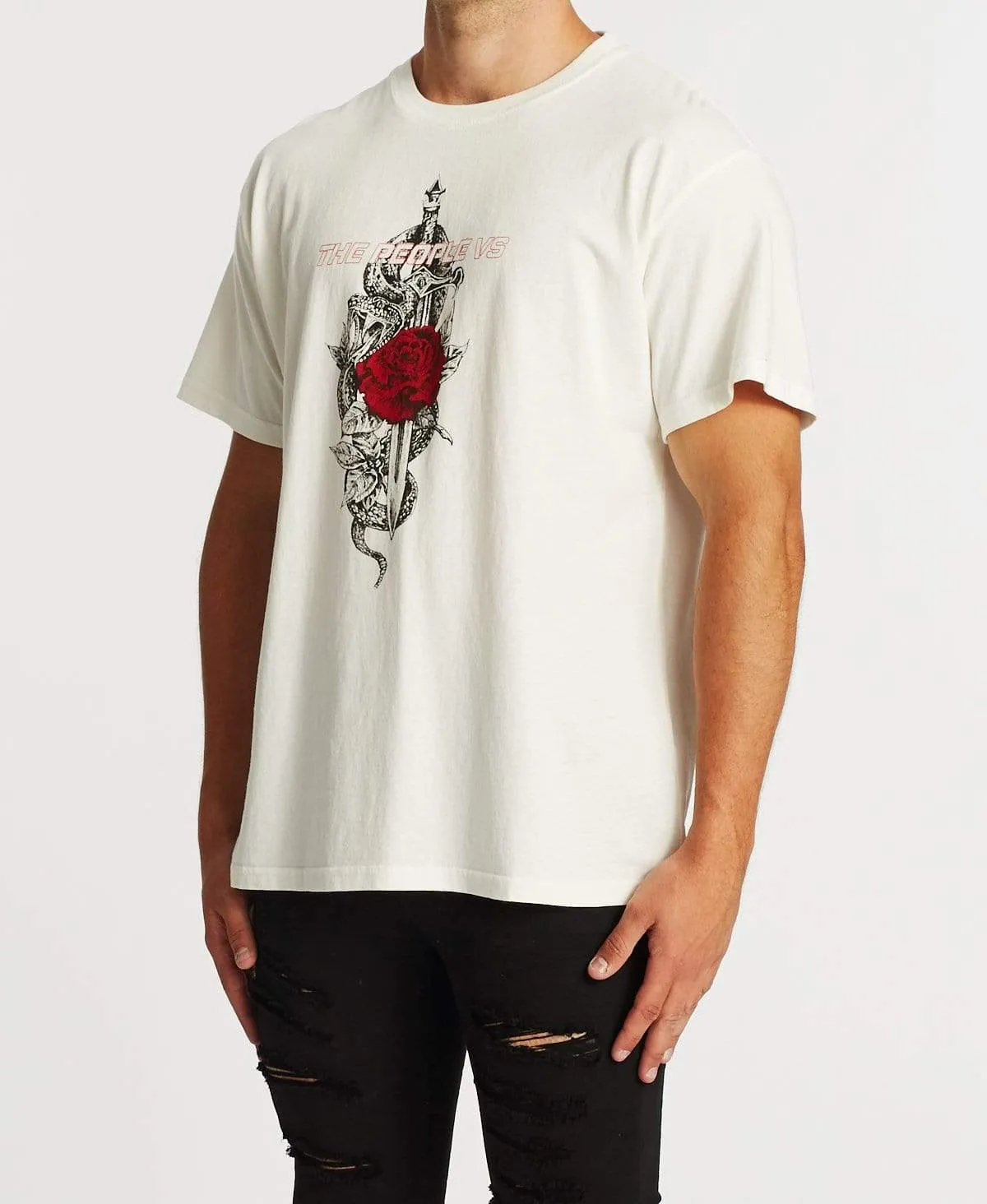 Snake Dagger Vintage Box T-Shirt Vintage White sold by Neverland product image thumbnail 3