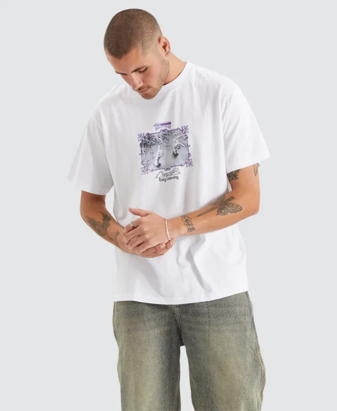 Easy Listening Merch Fit T-Shirt White sold by Neverland