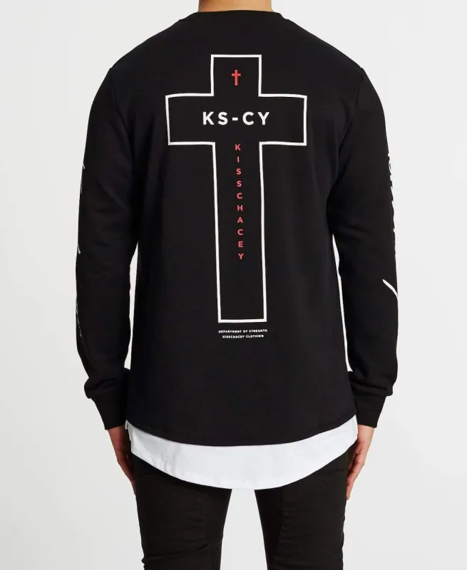 Fortuna Layered Jumper Jet Black sold by Neverland