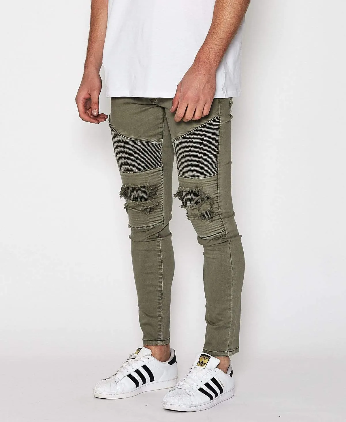 Combination Biker Jeans Freedom Khaki sold by Neverland product image thumbnail 4