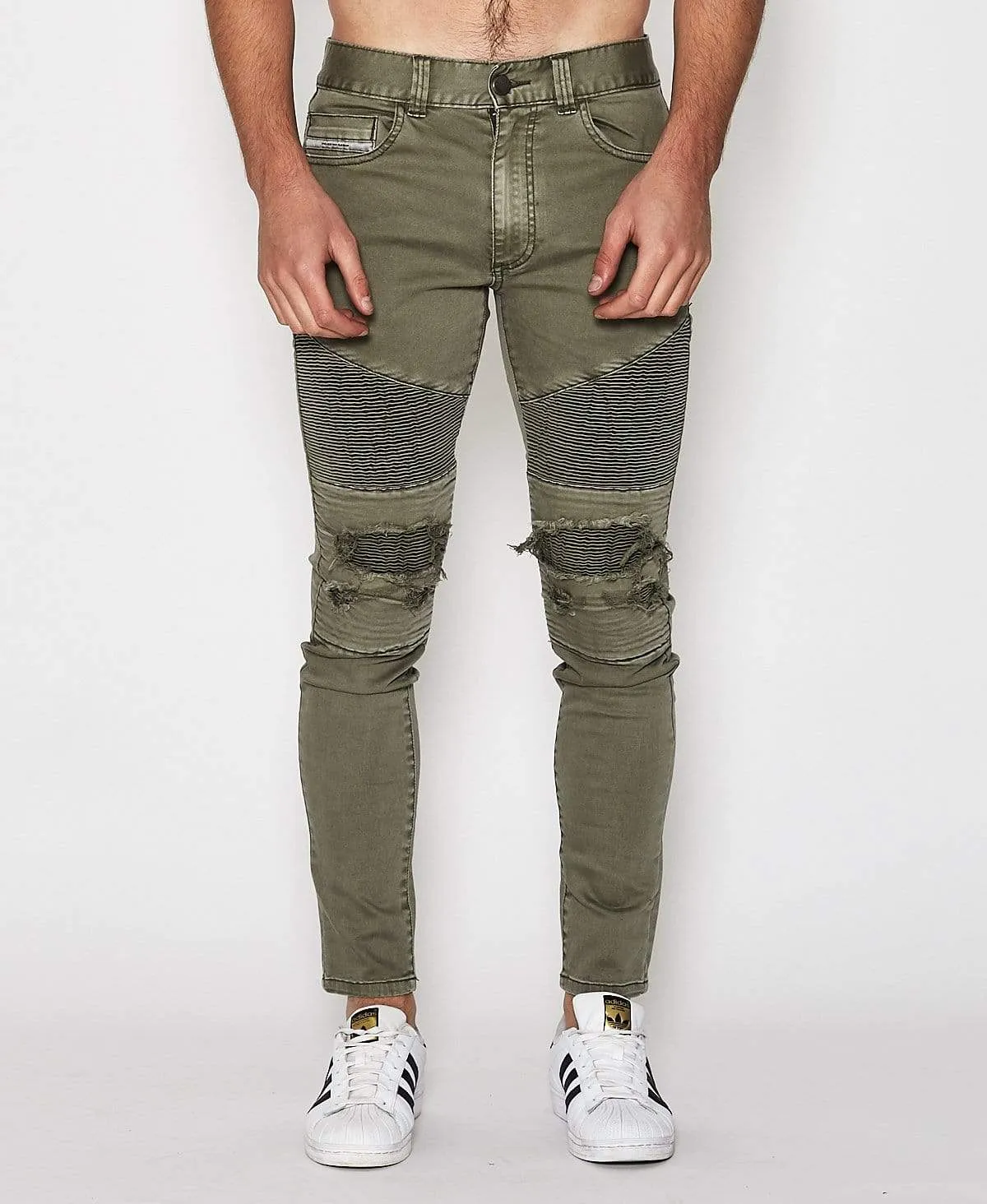 Combination Biker Jeans Freedom Khaki sold by Neverland product image thumbnail 3