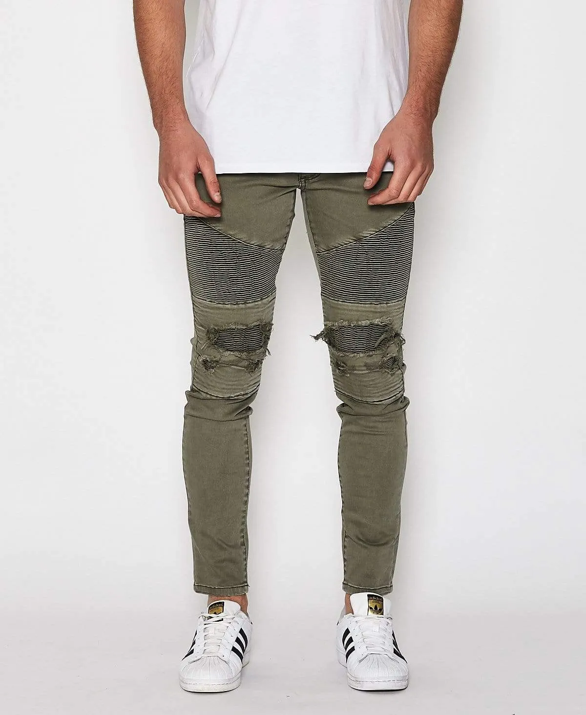 Combination Biker Jeans Freedom Khaki sold by Neverland product image thumbnail 5