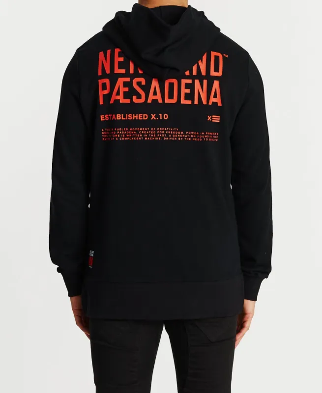 Doubt Step Hem Hoodie Jet Black sold by Neverland