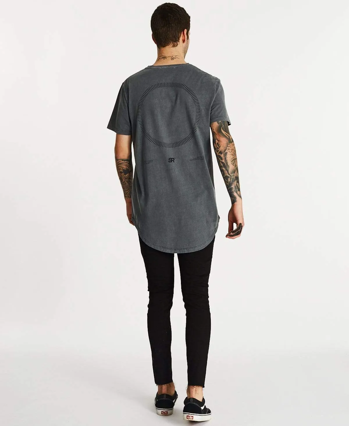 Curated Dual Curved T-Shirt Pigment Steel Grey sold by Neverland product image thumbnail 5